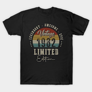 40 Years Old Vintage 1982 Limited Edition 40th Birthday T-Shirt